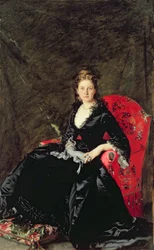 Portret van Mme N.M. Polovtsova, 1876